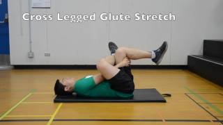 Fit Video Model Cross Legged Glute Stretch [upl. by Aruol]