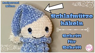 Schlafmütze häkeln  Schritt für Schritt  Amigurumi  PomPom machen  Mütze häkeln  diybeinspired [upl. by Luis]