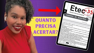 VESTIBULINHO ETEC  QUANTAS QUESTÕES PRECISA ACERTAR PARA PASSAR NA ETEC [upl. by Aisan]