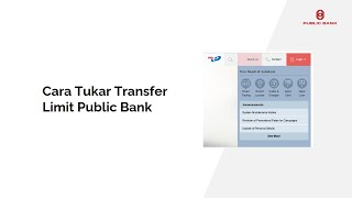 Cara Tukar Transfer Limit Public Bank Online [upl. by Lefty]