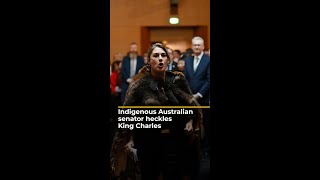 Indigenous Australian senator heckles King Charles  AJ shorts [upl. by Attennhoj]