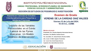 Examen de Grado de VERENIS DE LA CARIDAD DIAZ [upl. by Akoek]