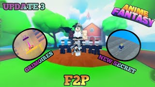 ✨️UPDATE 3 ANIME FANTASY SIMULATOR GRIMOIRES NEW SECRET MINER UPGRADE INSTANT RANK UP  Roblox [upl. by Donelu]