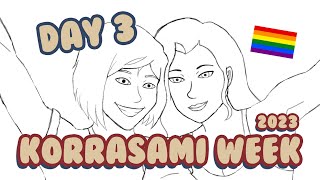 Drawing Challenge  Korrasami Week  Day 3 Pride [upl. by Nrevel988]