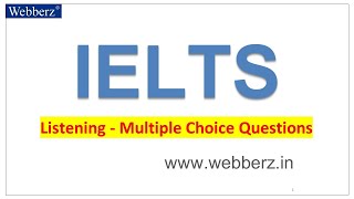 IELTS  Listening  Multiple Choice Questions [upl. by Nennerb]