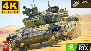 T72AV TURMS War Thunder Gameplay 4K UHQT72 TURMS Satisfying Kills  T72AV TURMST Experience 4K [upl. by Olwen891]