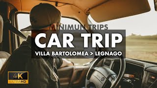 Car Trip from Legnago to Villa Bartolomea  4K Video [upl. by Eclud636]