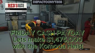 Lets make 14 Million with the Komoda Heist and Cash sell  GTA 5 online [upl. by Tomasine]