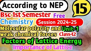 L12 Lattice energy part2 Bsc 1st semester chemistry yourbscguide bsc1stsemester bsc bsc1styear [upl. by Noreh]