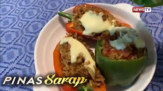 ECQusina Stuffed bell pepper with beef and leftover rice ala Kara David  Pinas Sarap [upl. by Erhard652]