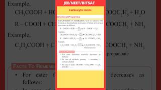 Ester formation or esterification  chemical properties of carboxylic acids  JEE  NEET [upl. by Olrac821]