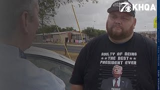 Trump Tshirt Controversy Interview with man who was confronted by an election official [upl. by Zaneski217]