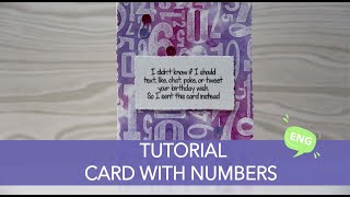 TUTORIAL  card with numbers  background stamp [upl. by Mela420]