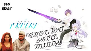 Blind Reaction Gakusen Toshi Asterisk Openings Reaction [upl. by Ginsburg132]