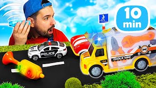 Si è rotto qualcosa per strada La macchina di polizia ha bisogno dellofficina Giochi per bambini [upl. by Birkle538]