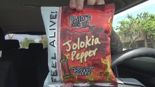 CarBS  Blairs Death Rain Jolokia Pepper Potato Chips [upl. by Eeralih]