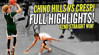 LaMelo Ball Hits Halfcourt Shots Like Layups Chino Hills vs Crespi FULL Highlights [upl. by Alvie]