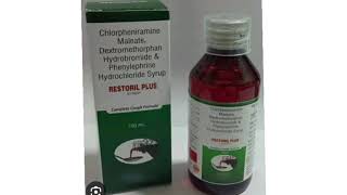 RESTORIL PLUS Syrup Chlorpheniramine Maleate Dextromethorphan Hydrobromide Phenylephri Hydrochloride [upl. by Dole]