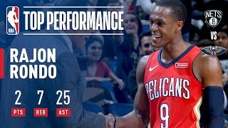 Rajon Rondo Dishes a CAREERHIGH 25 Assists vs Nets  December 27 2017 [upl. by Alledi]