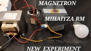 New Experiment with MAGNETRON 02072023 MAGNETRON Microwave lightbulb Radiation Very Dangerous [upl. by Annad715]