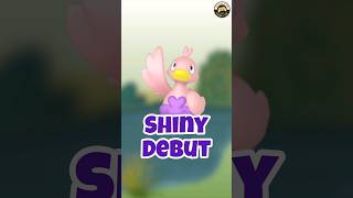 Ducklett SHINY DEBUT in Pokemon GOs Aquatic Paradise Event pokemon pokemongo shinypokemon [upl. by Christean]