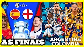 ESPANHA X INGLATERRA E ARGENTINA X COLÔMBIA QUEM VAI SER A CAMPEÃO [upl. by Aikar]