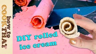 Rolled Ice Cream DIY How to make rolled ice cream at home [upl. by Genet361]