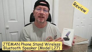 JTEMAN Phone Stand Wireless Bluetooth Speaker Model L27 With Mic Full Review [upl. by Brower]