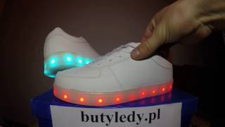 Buty świecące LED  Superstar  Białe wwwbutyledypl [upl. by Arnelle932]