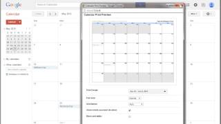 Printing from Google Online Calendar [upl. by Mccord]