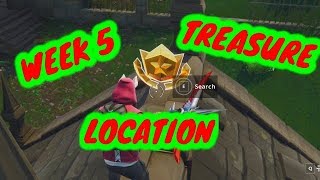 Fortnite Snobby Shores Treasure map Location in Haunted Hills exact spot Season 5 Week 5 [upl. by Nikolai]