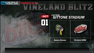 TAXI A  BUENA BRAVES VS VINELAND BLITZ FOOTBALL  SUN OCT 1ST  10 AM [upl. by Nilyad]