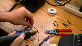 F250 Stereo Install 2 Soldering Audio Wiring Harness [upl. by Berghoff]