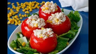 Tomates Rellenos ¡Una receta muy vistosa [upl. by Posner]