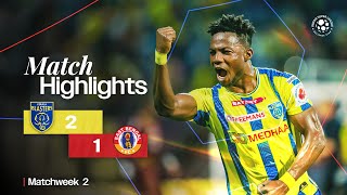 Match Highlights  Kerala Blasters FC 21 East Bengal FC  MW 2  ISL 202425 [upl. by Antoni]