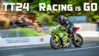 TT24 Racing is Go Broken engines and fast laps in final practice and Supersport Race 1 at TT 2024 [upl. by Zischke]