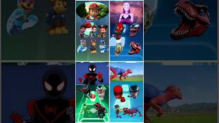 Paw Patrol Scary Ryder vs Venom vs Patila vs Dino Spiderman Coffin Dance tileshop coffindance [upl. by Aerb788]