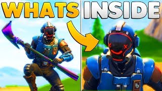 WHATS INSIDE quotTHE BLOCKBUSTERquot VISITOR SKIN  Fortnite Mythbusters [upl. by Ennahs]