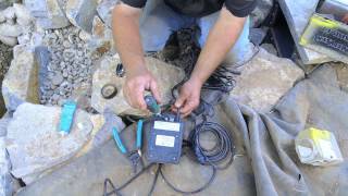 How to build a Fish Pond  Part 19  Wiring Pond Lights [upl. by Worthington]