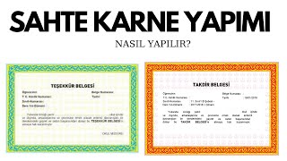 SAHTE KARNE NASIL YAPILIR [upl. by Blainey]