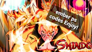 Shindo life Ember Private Server Codes [upl. by Foy]