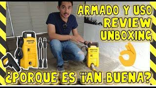 HIDROLAVADORA PRETUL 1300 PSI  LA MÁS PEQUEÑA Y ECONOMICA  UNBOXING  REVIEW  ARMADO Y USO [upl. by Araem]