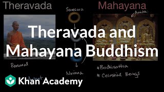 Theravada and Mahayana Buddhism  World History  Khan Academy [upl. by Nadnarb549]