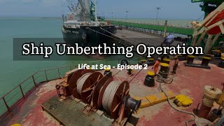 Ship Unberthing Operation Bulk Carrier 4K Resolution [upl. by Assilana768]