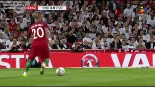 Quaresma Shot vs England Other Angle [upl. by Kind]