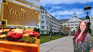 Yachtsman Steakhouse Review At Disneys Yacht Club Resort  Disney Vlog  Walt Disney World Video [upl. by Akilegna]