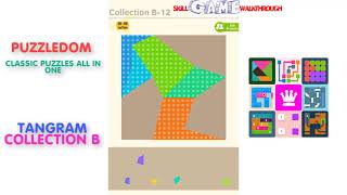 Puzzledom  Tangram Collection B Level 1  50  Walkthrough [upl. by Gerlac249]