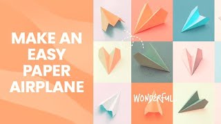 How To Make Paper Aeroplane Crafts KidslearningColouringKindergartenkids vedioCraft [upl. by Noneek]