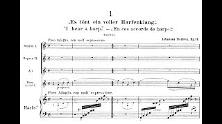 Johannes Brahms  Vier Gesänge Op 17 for Female Choir Horns and Harp 1860 [upl. by Nelon]