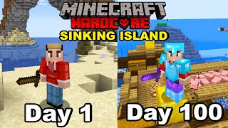 I Survived 100 Days On A Sinking Island In Hardcore Minecraft [upl. by Riabuz834]